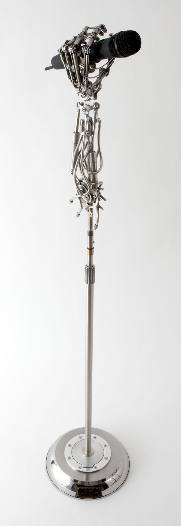 CUSTOM BIOMECHANICAL MICROPHONE STAND CREATED FOR ADAM GONTIER OF THREE DAYS GRACE BY CHRISTOPHER CONTE